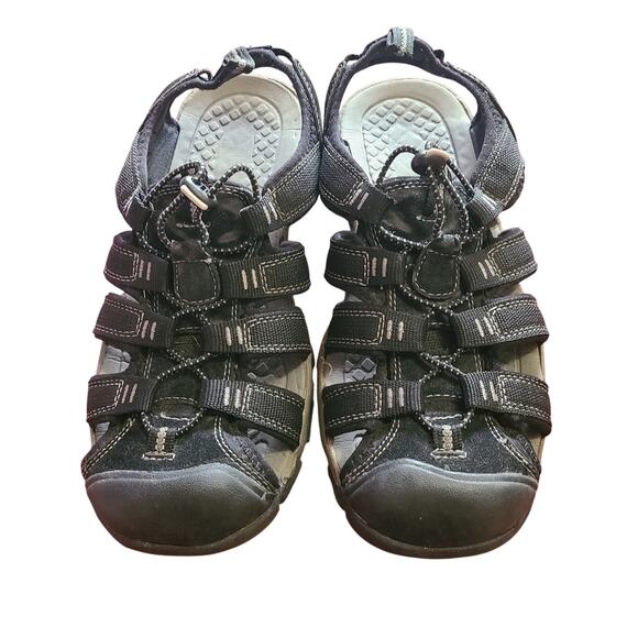 Men's Croft & Barrow Closed Toe Fisherman Sandals Size‎ 8 Black Slip On Hiking - Picture 1 of 9